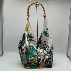BN6902□manipuri マニプリ スカーフ バッグ 肩掛け バンブーハンドルのサムネイル