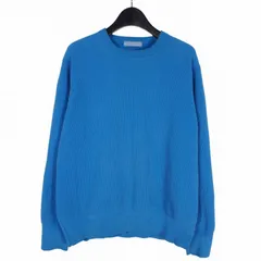 エストネーション ESTNATION ウォッシャブルクルーネックニット セーター M ブルー 青 31-200-12-010100