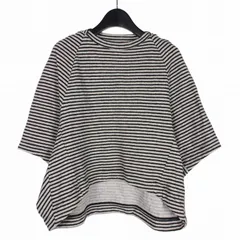 ファドスリー FAD3 ウールニット ボーダー Tシャツ カットソー 半袖 FREE ブラック ホワイト 黒 白 8FDF07-31のサムネイル