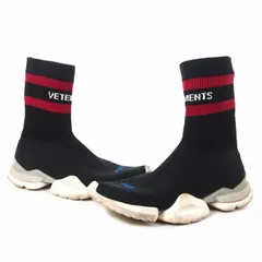 ヴェトモン ベトモン VETEMENTS × リーボック Reebok CREW SOCKS RUNNER クルーソックスランナー スニーカー 靴 US8.5 26.5㎝ ブラック 黒 CN3307のサムネイル