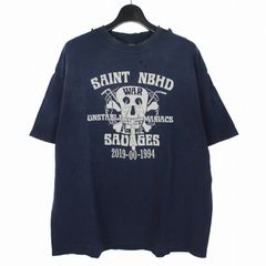 セントマイケル Tシャツ NBHD スカルプリント ブラック タグ付き 美品 
