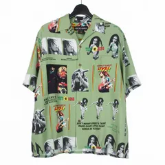 ワコマリア WACKO MARIA 24SS BOB MARLEY HAWAIIAN SHIRT アロハシャツ 半袖 M グリーン 緑 BOBMARLEY-WM-HI09のサムネイル