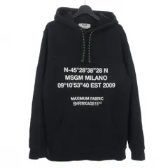エムエスジーエム MSGM ロゴパーカー フーディー プルオーバー  L ブラック ホワイト 3140MM182J  のサムネイル