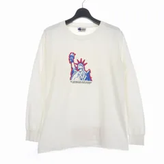 フォーティーパーセントアゲインストライツ FPAR FORTY PERCENTS AGAINST RIGHTS 40％ 96S オールド プリント ロンT カットソー Tシャツ 長袖 シングステッチ M 白 ホワイトのサムネイル