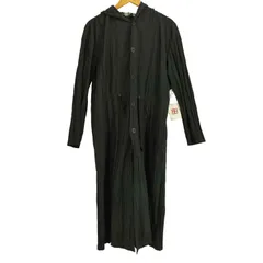 イッセイミヤケ ISSEY MIYAKE WINDCOAT シワ加工 ドロスト フーデッドコート レディース JPN：M のサムネイル