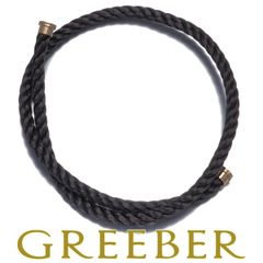 フレッド ブレスレット用コード フォース10 ブラック 2連 17刻印 SS