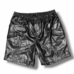 Laid Back Faux Leather Shortsフェイクレザーショーツ Laid Back フェイクレザー ハーフパンツ ブラック Sサイズ - メルカリ