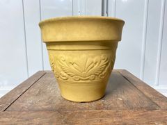 OVER&BACK 植木鉢 受け皿セット 黄色 陶器 口径19cm - メルカリ