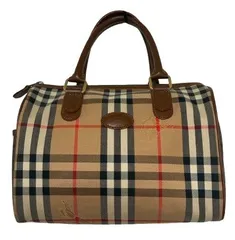 □【美品】Burberrys LONDON バーバリーズ ロンドン ミニボストンバッグ ノバチェック シャドーホース レザー ハンドバッグ■管理番号L29988YER-260520-1.5K(990)のサムネイル