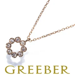テイクアップ ネックレス ダイヤ ダイヤモンド 0.08ct サークル スパイラル リース K18PG #187576 大幅値下げ品のサムネイル