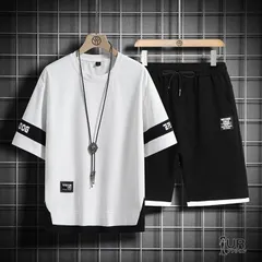 ジャージ 上下セット メンズ セットアップ スポーツウェア Ｔシャツ ショートパンツ トレーニングウェア ルームウェア 涼しい 半袖 薄手 