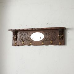 木製フック付きハンガーハンガーラック傘立てアンティークLloyd's