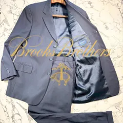 ストレッチ素材/44L(XL位)●BROOKS BROTHERS ブルックス ブラザーズ スーツ セットアップ ネイビー ビジネス ジャケット パンツ 紺 メンズのサムネイル