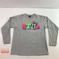 04w6866▽※【中古】ステューシー STUSSY オールドステューシー ロンT 長袖シャツ グレー Lサイズ【八王子店】
