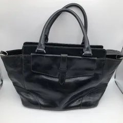 10216タ　GINZA Kanematsu（銀座かねまつ）　レザー　ハンドバッグ　ブラック　日本製　中古品