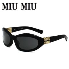 BLACK様専用 miu miu 夜明けのサングラス ロゴ リムレス 度なし - メルカリ