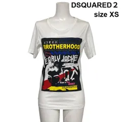 ◇ ディースクエアード DSQUARED２ グラフィックTシャツ カットソー 半袖 ラウンドネック 白 マルチカラー 綿100 XS 5号 レディース S6E329