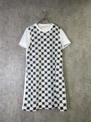 【中古】TORY BURCH ﾄﾘｰﾊﾞｰﾁ ﾜﾝﾋﾟｰｽ 半袖 総柄 ﾚｰｽ ﾛｺﾞ ﾓﾉｸﾞﾗﾑ  ﾎﾜｲﾄ XS 33930562のサムネイル
