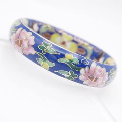 ヴィンテージ希少》⭐︎flower motif cloisonne バングル♪⭐︎ - メルカリ