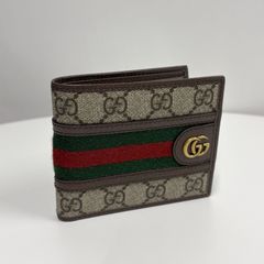 GUCCI GGキャンバス 二つ折り財布 シェリーライン ビンテージ オールド