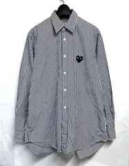 PLAY COMME des GARCONS｜プレイ コムデギャルソン ハート ワッペン ストライプシャツのサムネイル