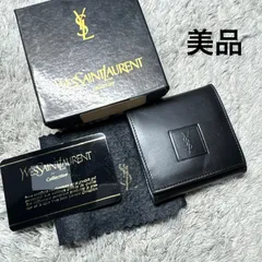 【極美品】YVES SAINT LAURENT イヴサンローラン コインケース 小銭入れ レザー ブラック