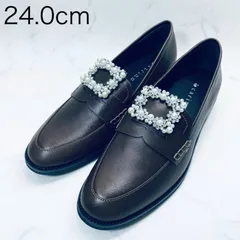 【新品 訳あり】カリーノ　ビジューバックルローファー　24.0㎝　カーキのサムネイル