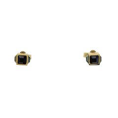 DECOUVERTE ☆ 10K square onyx pierce(両耳) - メルカリ