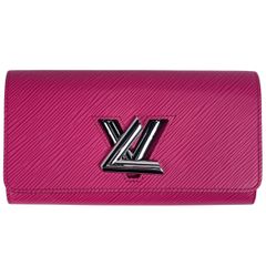 ルイヴィトン 長財布 エピ ツイスト ホット ピンク 二つ折り LVロゴ 