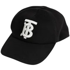 【在庫一掃】 バーバリー BURBERRY TBロゴ キャップ ベースボールキャップ 帽子 キャップ コットン ブラック メンズ 【中古】のサムネイル