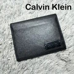 Calvin Klein PLATINUM カルバンクライン カードケース 名刺入れ パスケース ブラック 型押し
