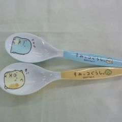 【美品】すみっコぐらし レ・プーン 2本セット（とかげ・ねこ）メラミン食器B-98