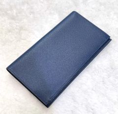 美品 TOD'S トッズ ロングウォレット 財布 小銭入れあり 青ライン