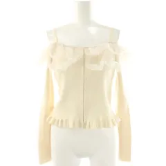 フレイアイディー FRAY I.D 25SS ラッフルオフショルニット カットソー 長袖 F アイボリー /DO ■OS