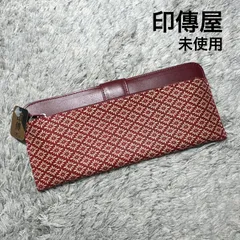 【未使用】印傳屋 印伝 長財布 レザー 赤のサムネイル