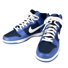 極美品 NIKE ナイキ DUNK HI RETRO DJ6189 400 スニーカー 合成繊維 ブルー メンズ 29 ハイカット【古着】【中古】【送料無料】 極美品 NIKE ナイキ DUNK HI RETRO DJ6189 400 スニーカー 合成繊維