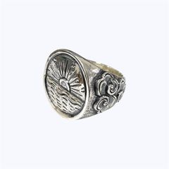 ナバホ族 14金（14K） サンフェイスカレッジリング - メルカリ