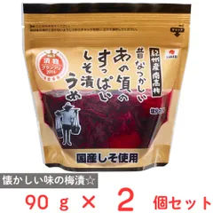 中田食品 昔なつかしいあの頃のすっぱいしそ漬うめ 90g×2個のサムネイル