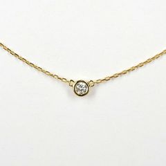 K18】 ahkah blanc アーカーブラン 一粒ダイヤネックレス - メルカリ