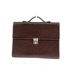 LANCEL Briefcase, Made in France, All Leather, Dark Brown, Vintage, Men's / 240001202083