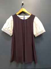 M9　SuperBeauty　スーバービューティートップス　未使用品　ゆったりサイズ44size　レース・リボン・パール　☆夏のトップス☆人気☆大人可愛い☆のサムネイル