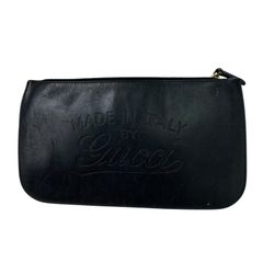 Gucci ポーチ ダークブラウン レザー - メルカリ