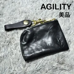 【美品】AGILITY アジリティー コインケース 小銭入れ フラグメントケース カードケース 本革 レザー ブラックのサムネイル