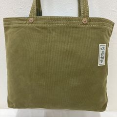 信三郎帆布 紀ノ国屋 コラボ トートバッグ オリーブ × レンガ 一澤帆布 
