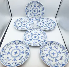 bloom ブルーム 美濃焼 ブルーシェル パスタ皿 9吋 プレート 皿 洋食器 23.5cm 6枚セット 未使用保管品 【12505】のサムネイル