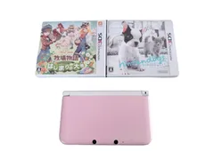 【美品】ニンテンドー3DSLL ピンク×ホワイト ソフト2本セット 牧場物語