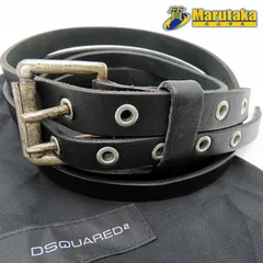 【 DSQUARED2 ディースクエアード  】 ベルト メタルアイレット ダブルベルト レザー 革 皮 ブラック 黒 小物 箱付 中古 71-0084 逸品質屋 丸高 甲子園店 送料無料 実店舗あります ヴィンテージ  アパレル おしゃれ カジュアル メンズのサムネイル