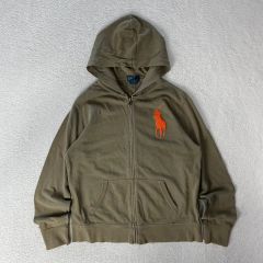 美品】emmi ポロラルフローレンフルジップアップスウェット ブラウン S 
