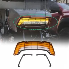 【送料無料】ハーレーパンアメリカ1250S(2021+)用ヘッドライトグリル/プロテクター アルミ製ブラック 耐衝撃・防石跳ね・UVカット ドレスアップ効果抜群 簡単取付
