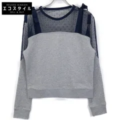 VALENTINO　ヴァレンティノ　【Spa】PR3MF04X3JC グレー×ブラック レース スウェット 切り替え トップス　Sのサムネイル